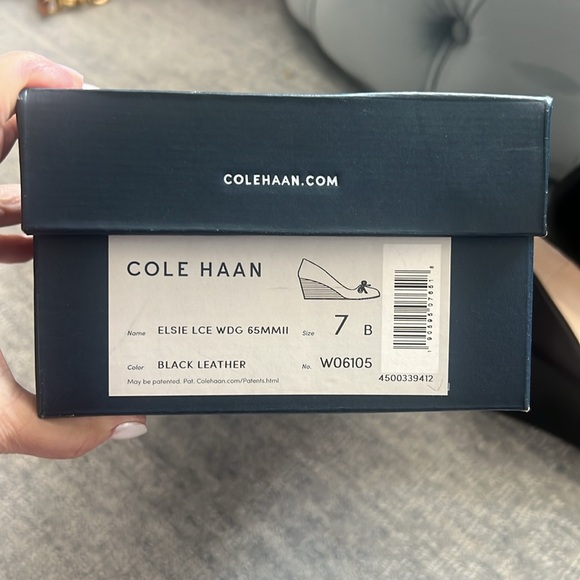 Cole Haan NIB never worn ballet wedge shoe black size 7 - Picture 8 of 9